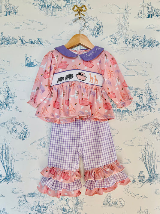 Noah's Ark Girl's Pants Set