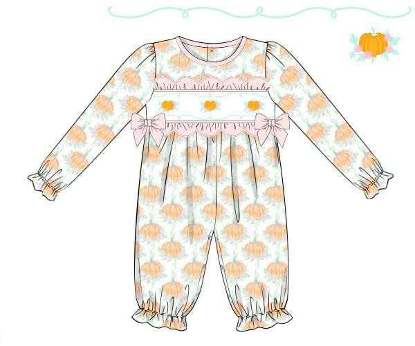 Pretty Pink Pumpkins Romper