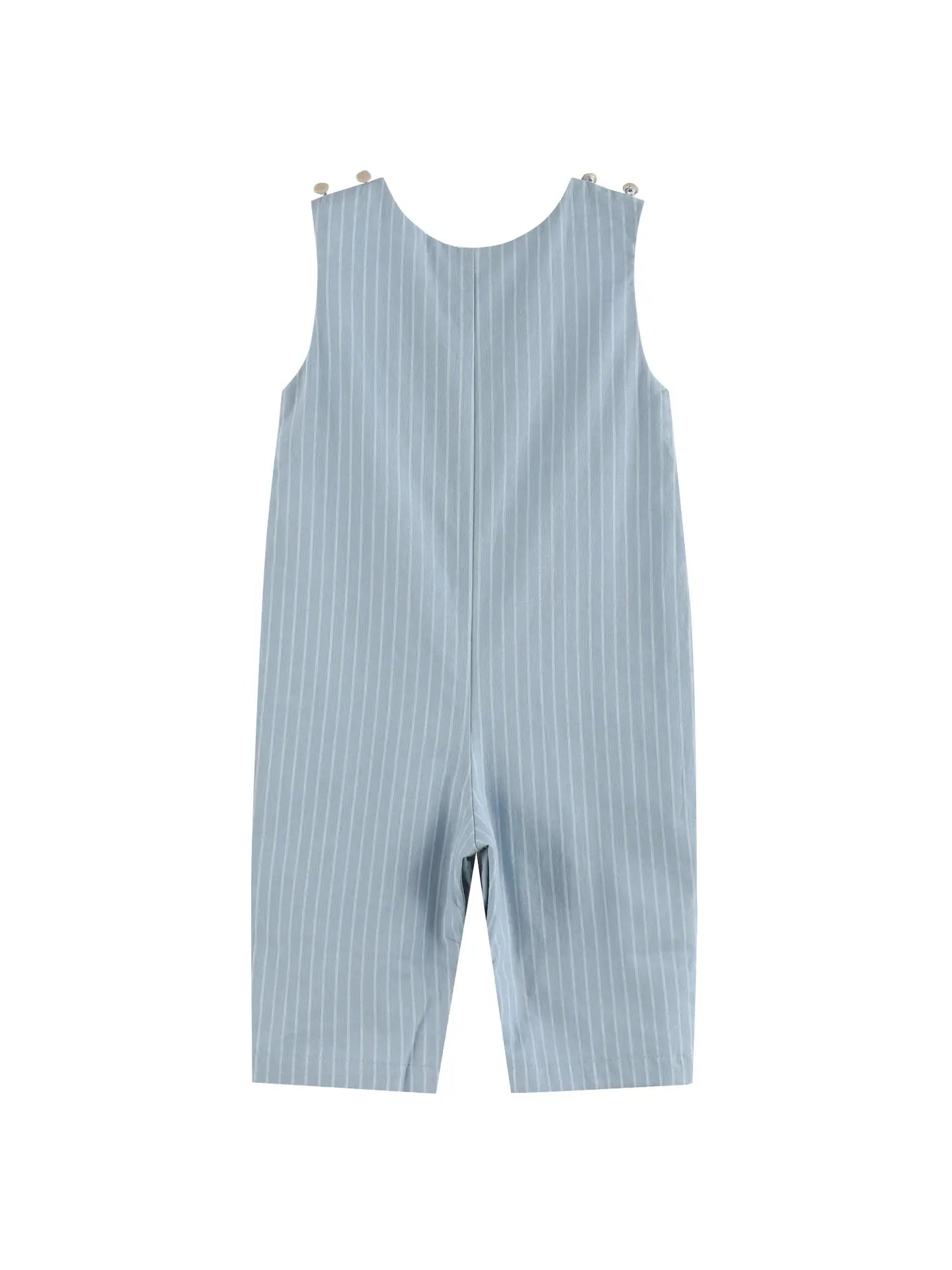 Light Blue Puppy Smocked Overalls