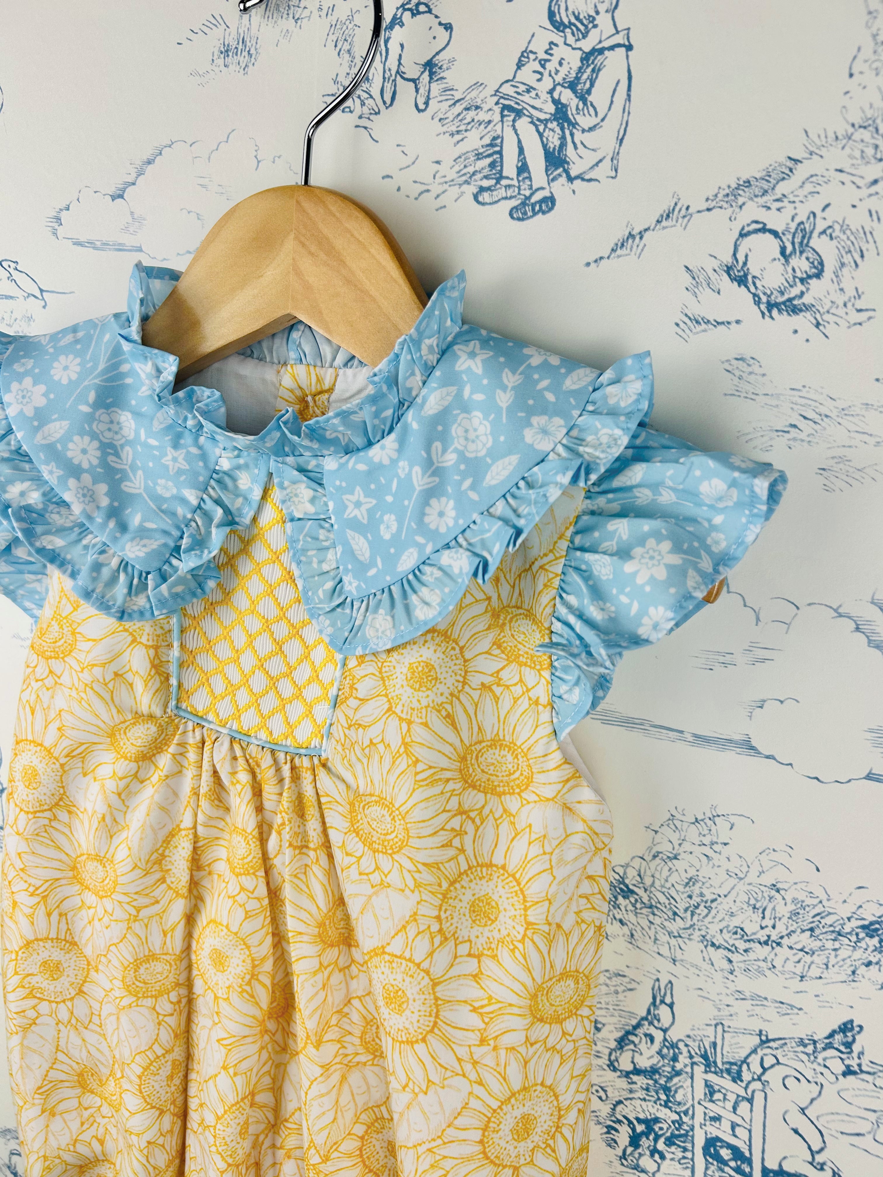 Blue and Yellow Sunflowers