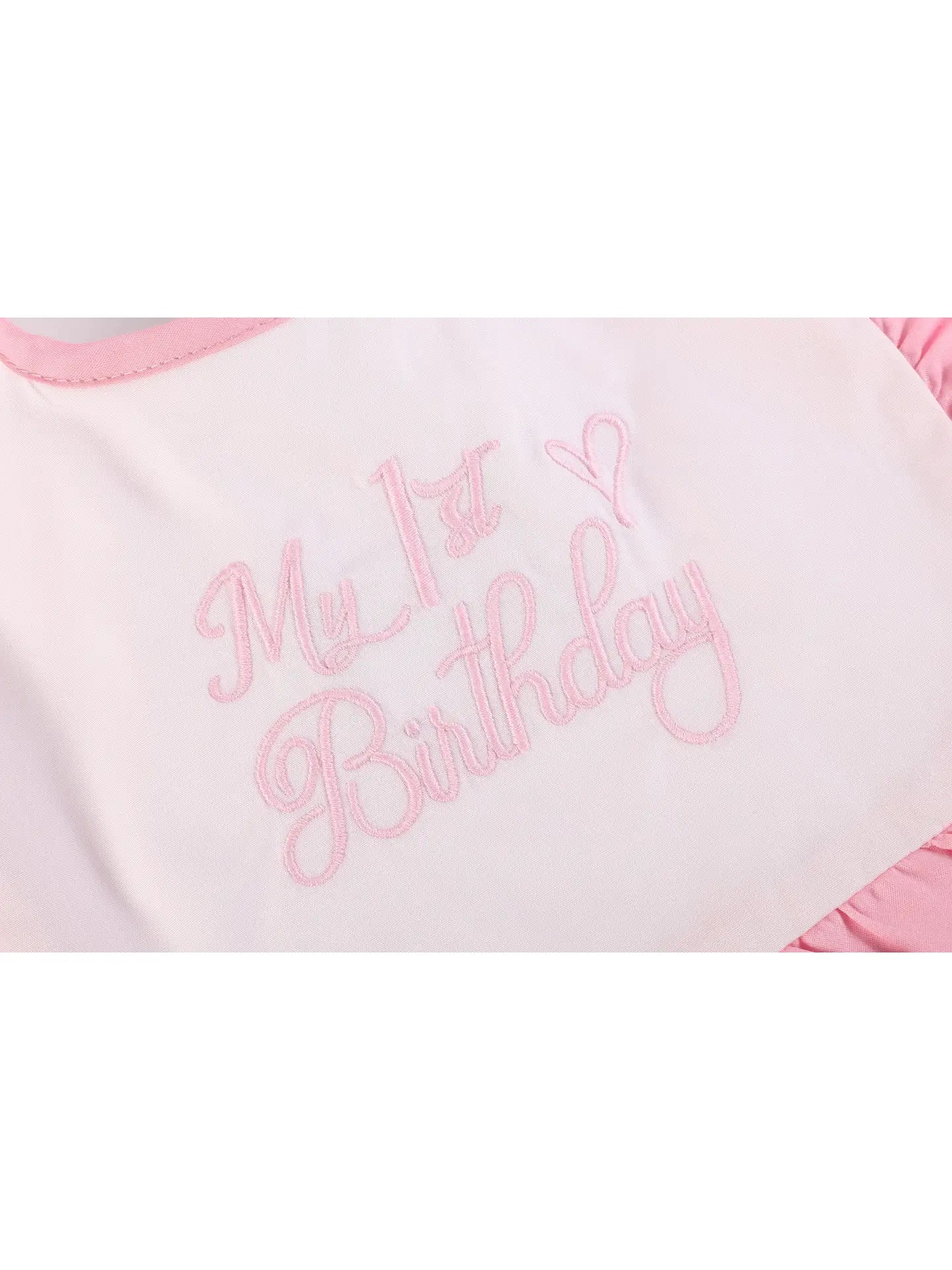 Pink 'my 1st Birthday' Bib