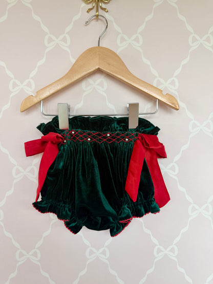 Velvet and Satin Bloomer Set