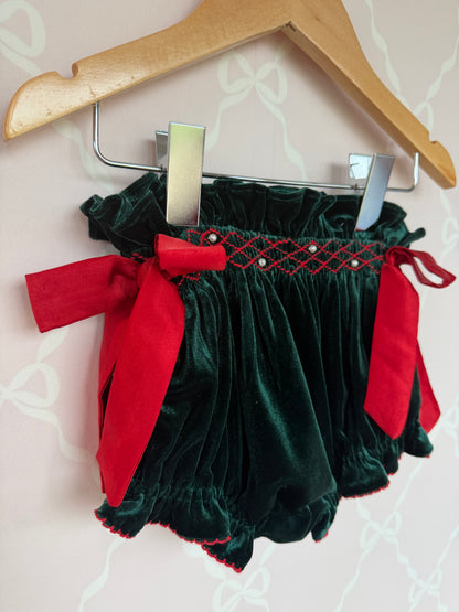 Velvet and Satin Bloomer Set