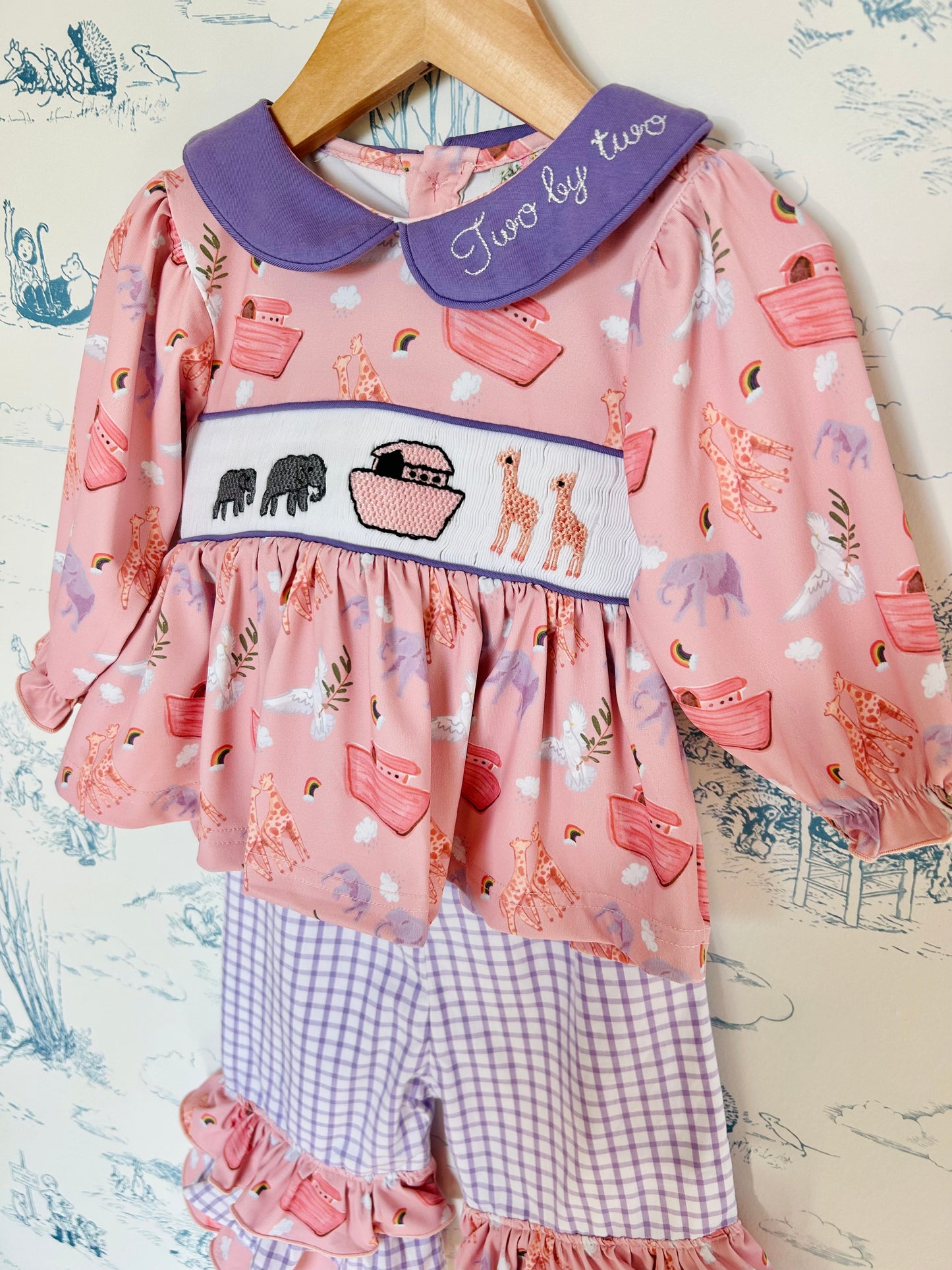 Noah's Ark Girl's Pants Set