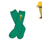Christmas Story Embroidered Socks- green