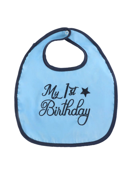 Blue 'my 1st Birthday' Bib