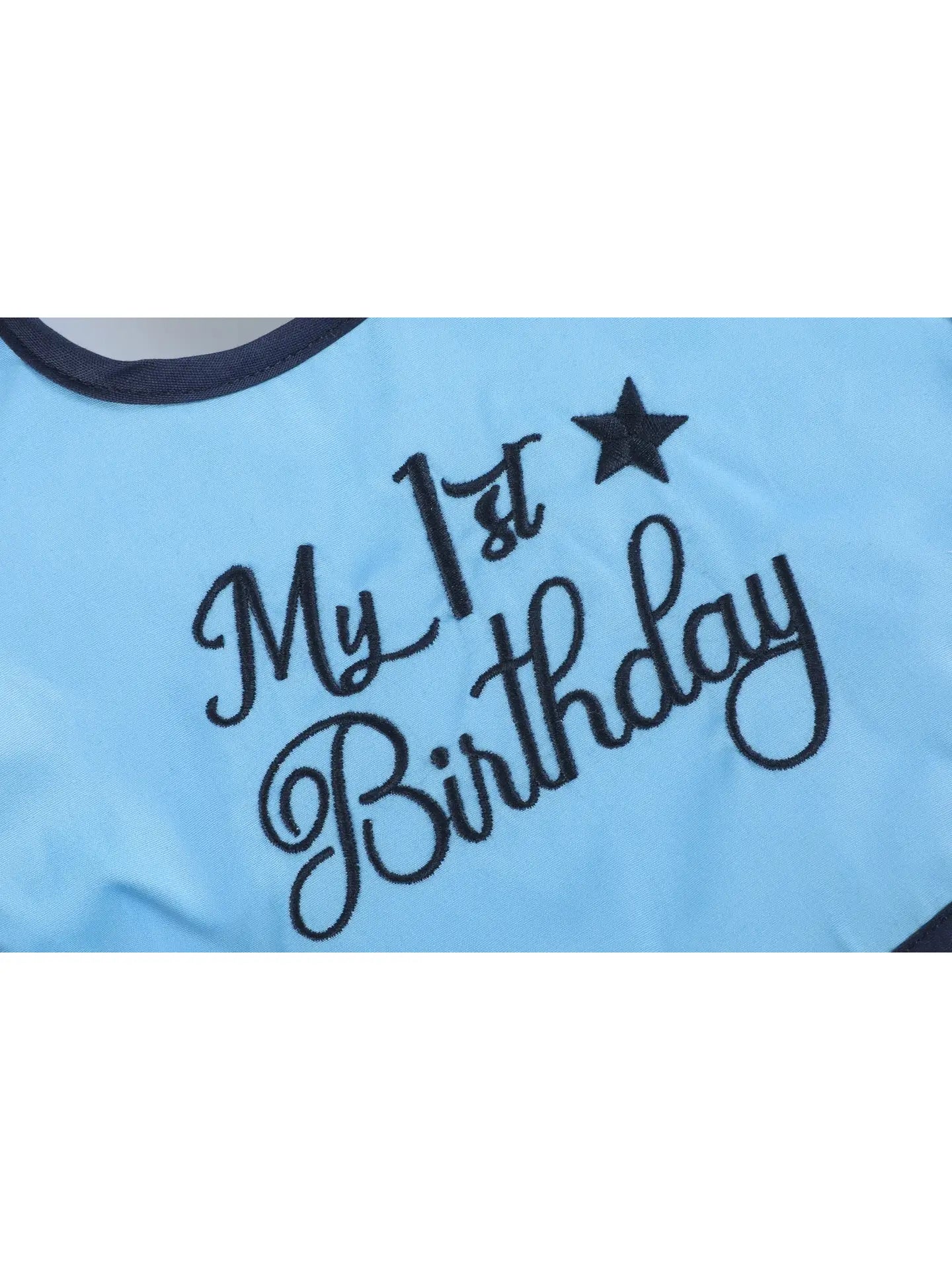 Blue 'my 1st Birthday' Bib