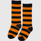 Little Stocking Co. Orange/Black Knee Socks