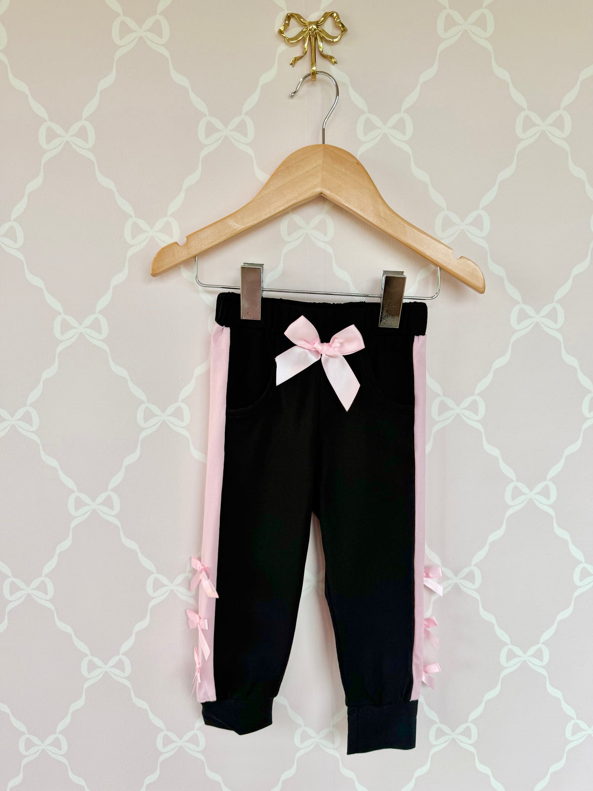Black Bow Jogger Pants