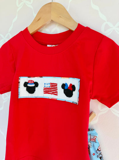 All American Mouse Boys Shorts Set