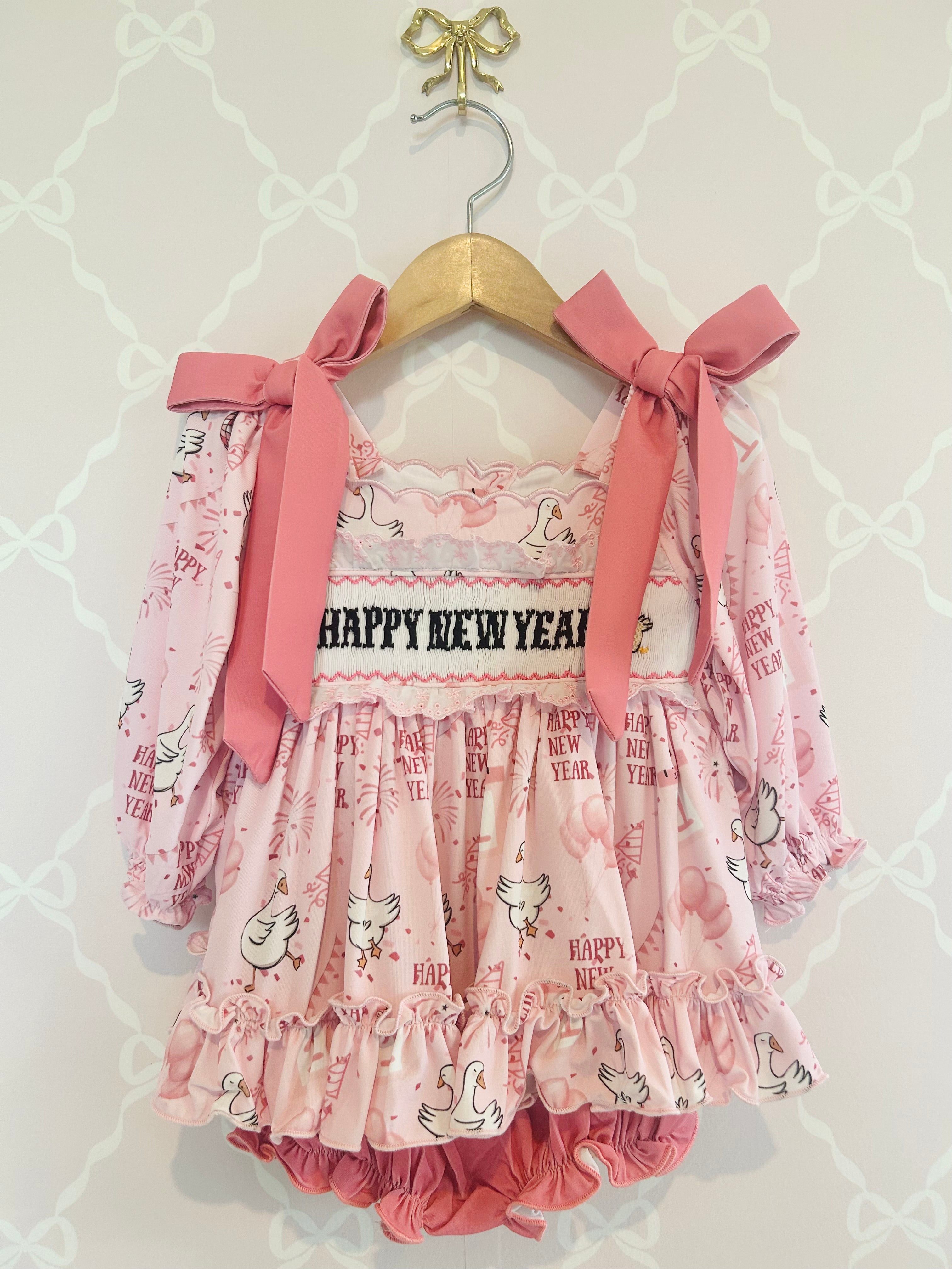 New Year's Goose Girls Skirted Bubble