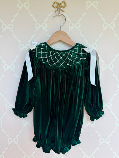 Green Velvet & Pearls Bubble