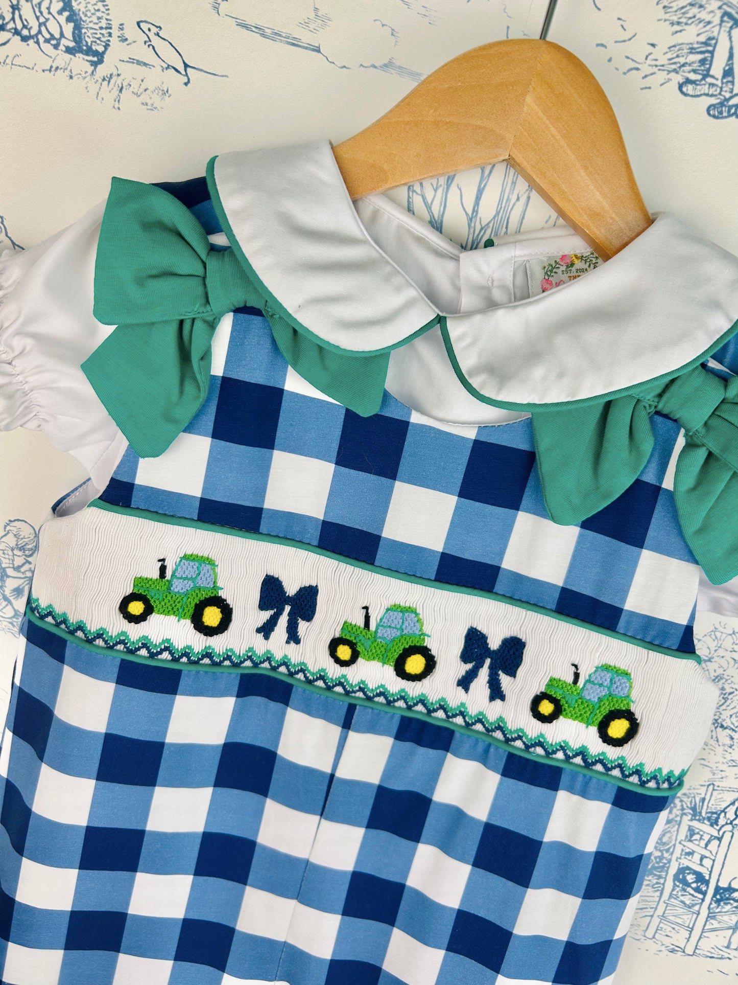 Tractor Girls Overalls Set