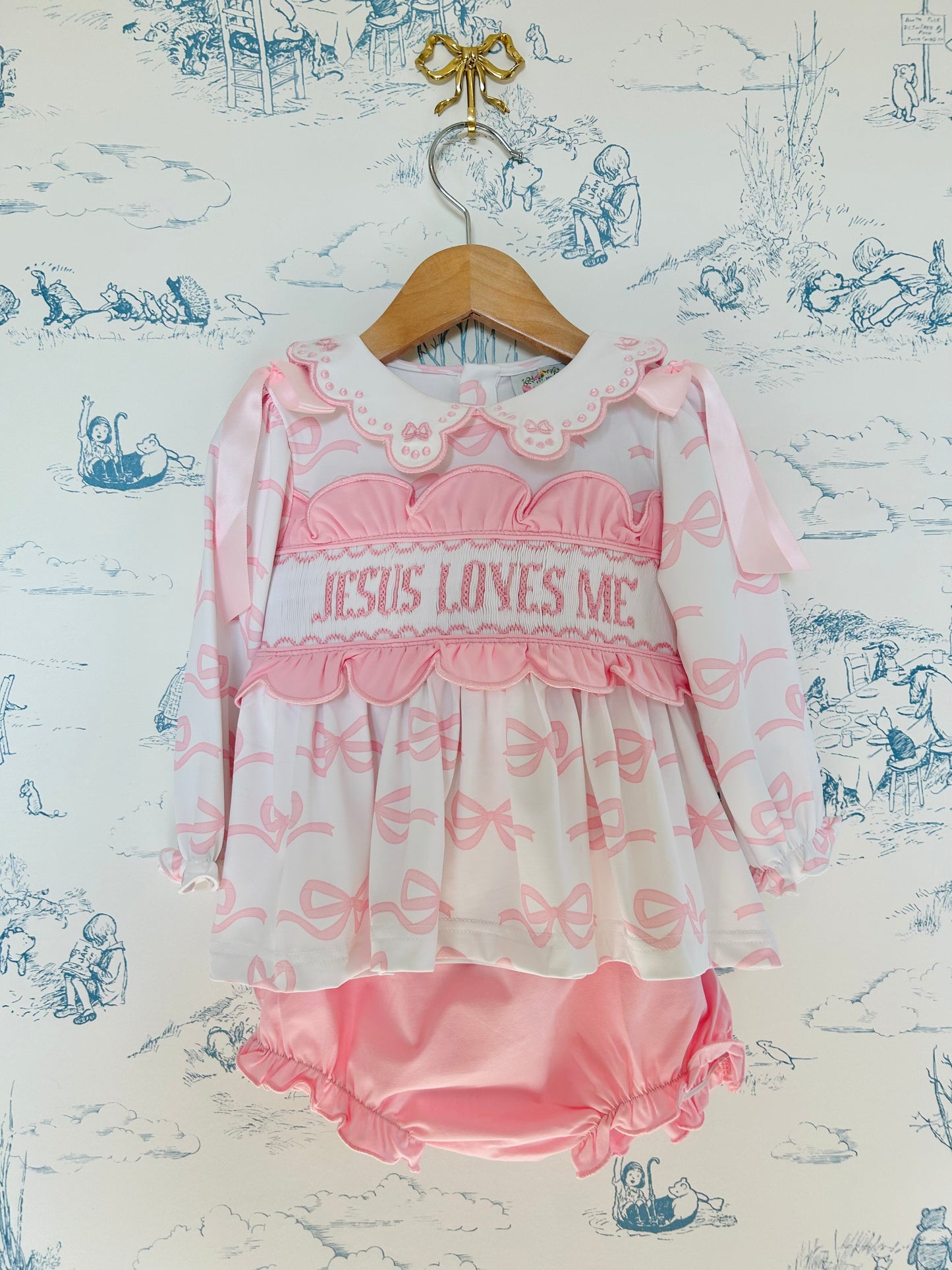 Jesus Loves Me Girls Bloomer Set