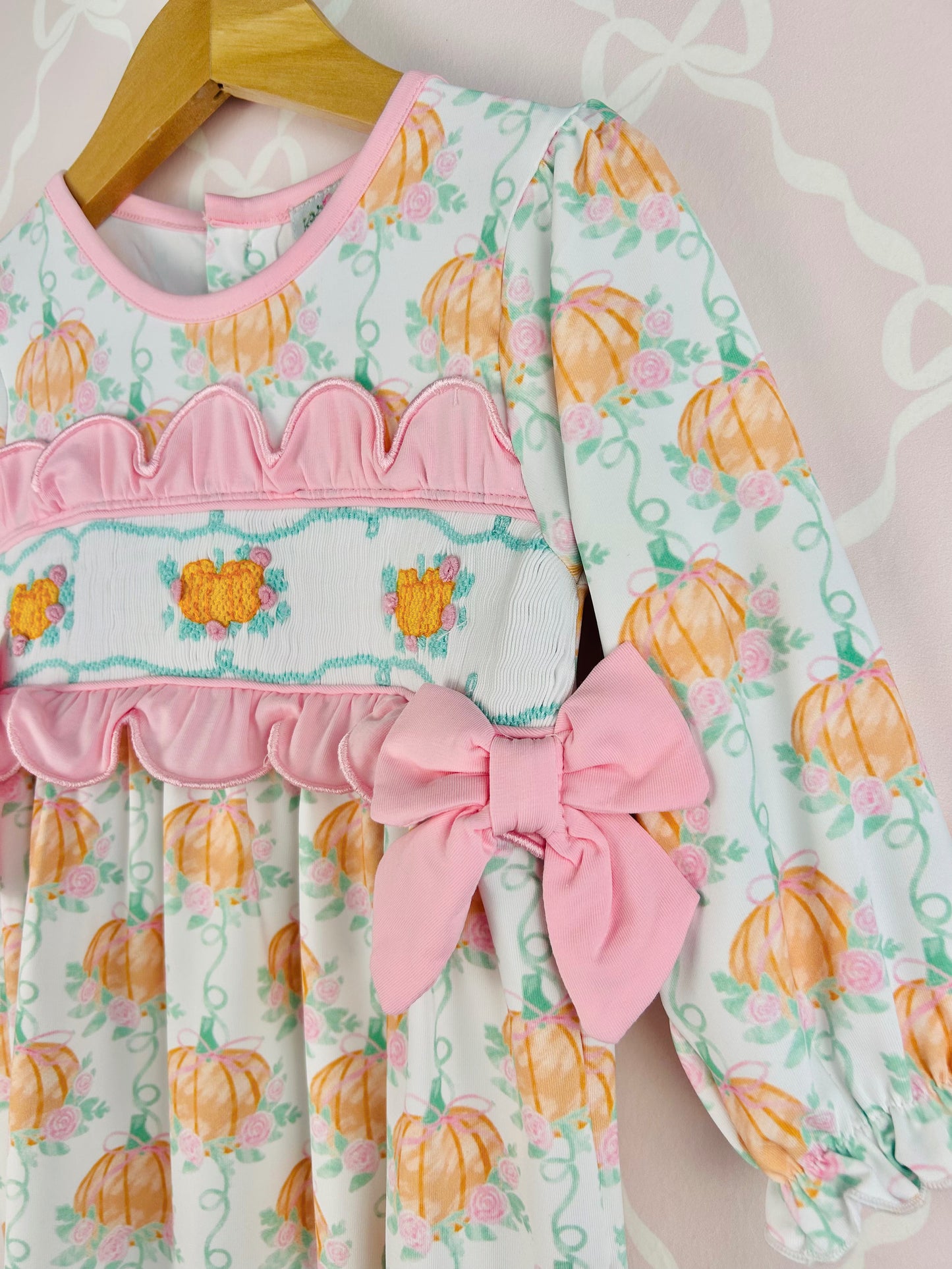 Pretty Pink Pumpkins Romper