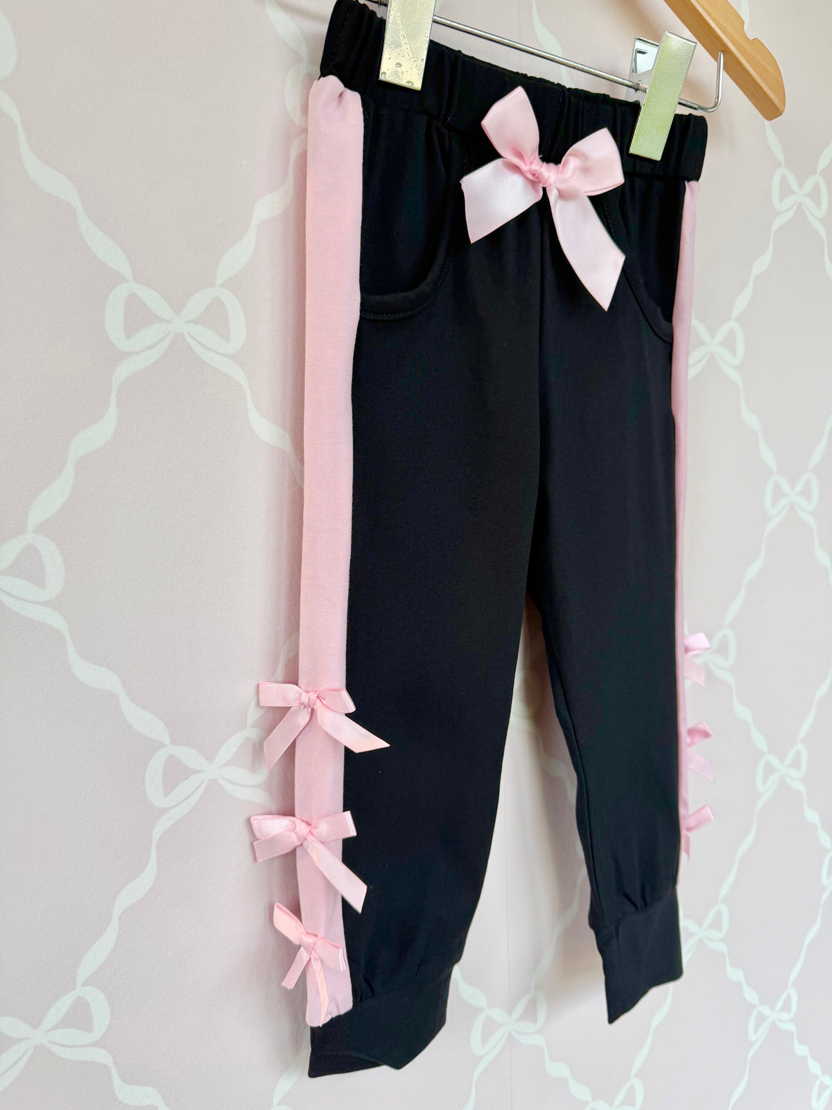 Black Bow Jogger Pants