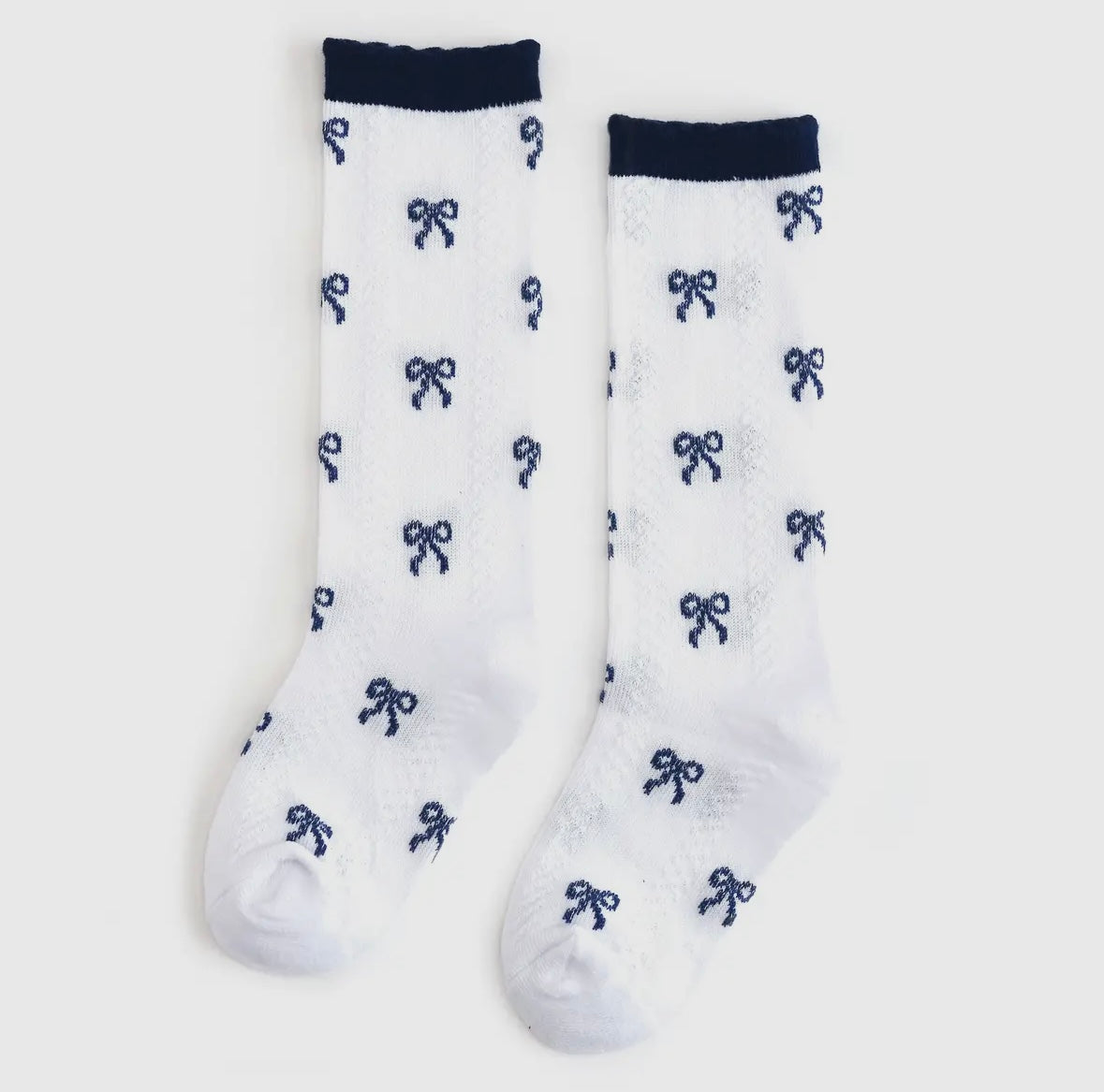 Little Stocking Co. Navy Bow Socks