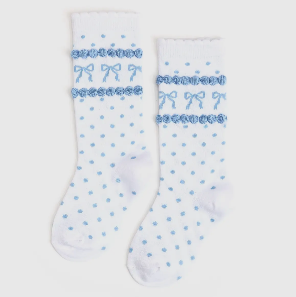 Little Stocking Co. Blue Bow Socks