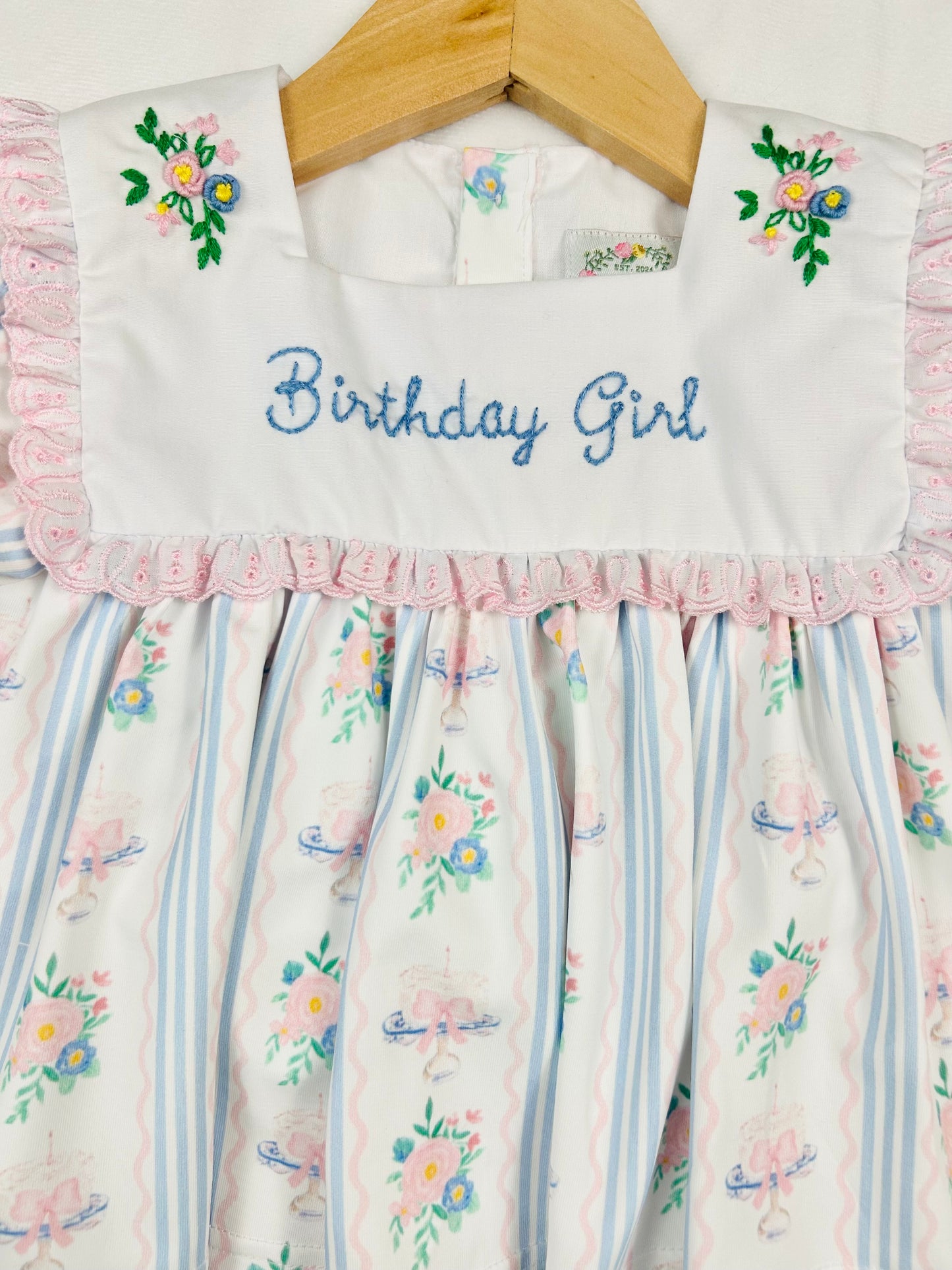 Birthday Girl Embroidered Pajamas