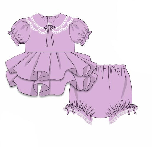 PO0215 Lavender & Lace Bloomer Set PREORDER—ETA: February