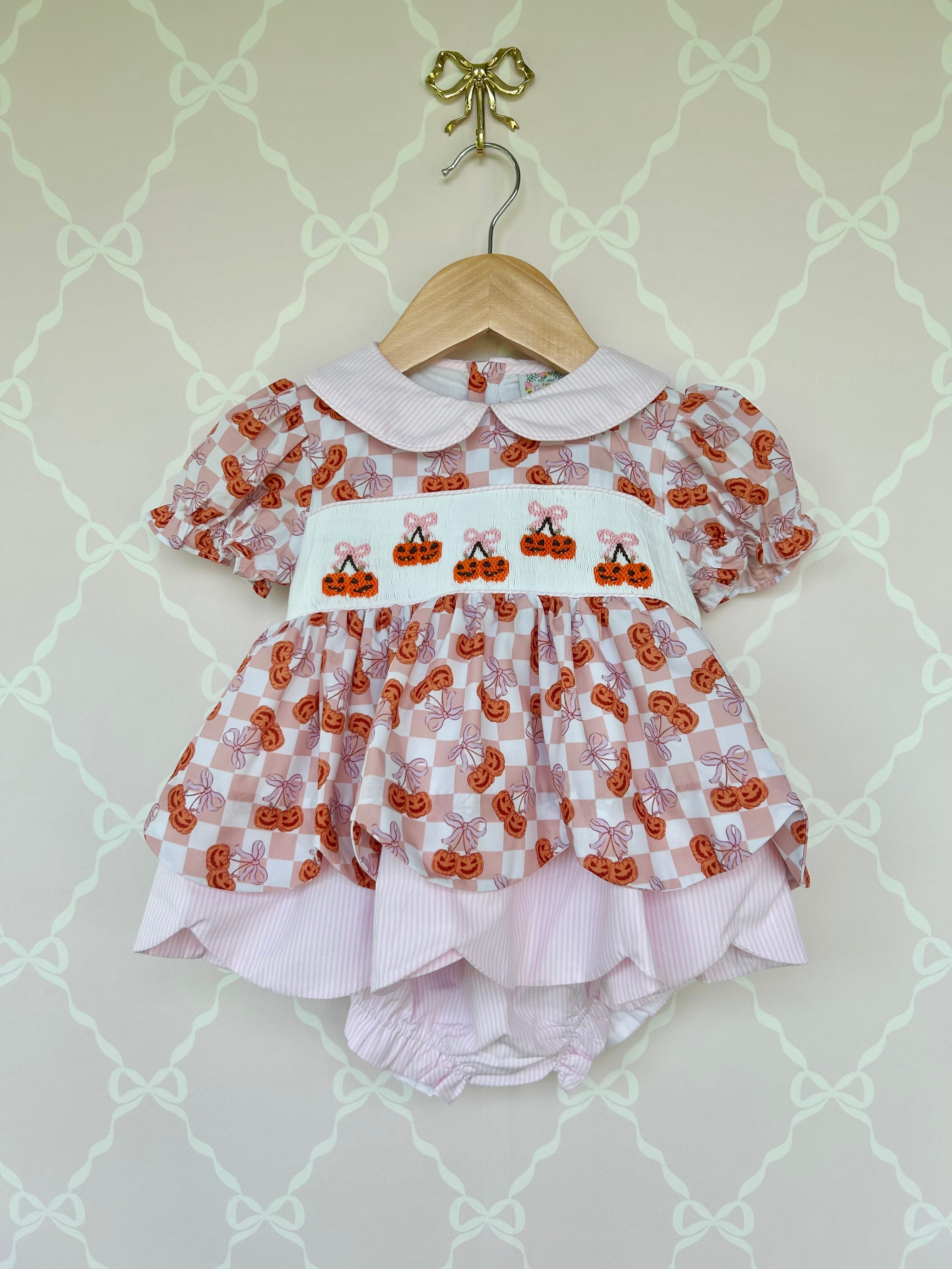 Pumpkin & Bows Bloomer Set
