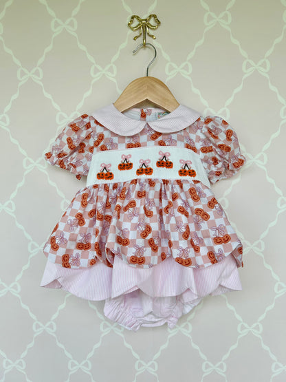 Pumpkin & Bows Bloomer Set