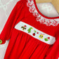 Grinch Smocked Girls Romper