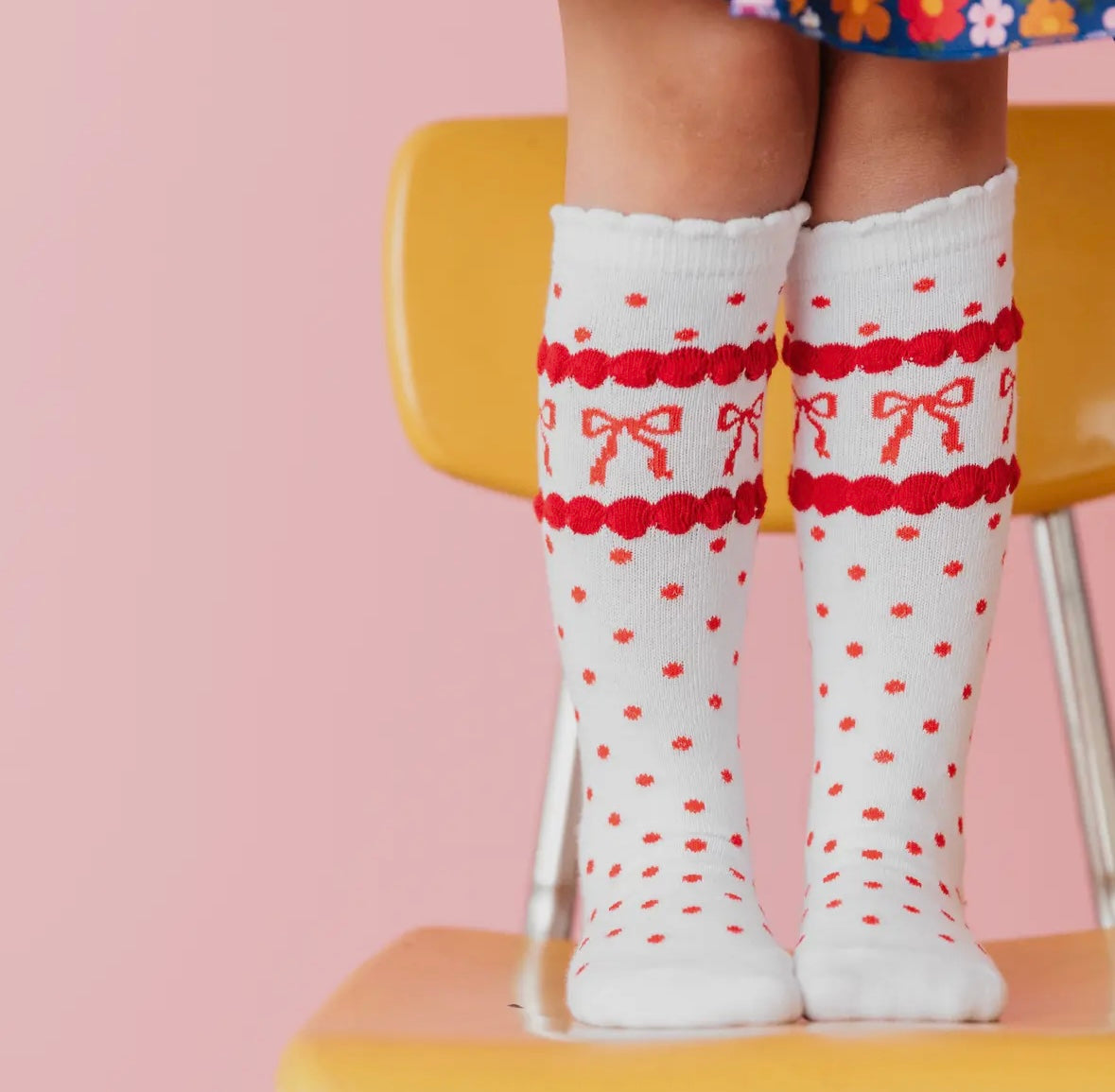 Little Stocking Co. Red Bow Socks