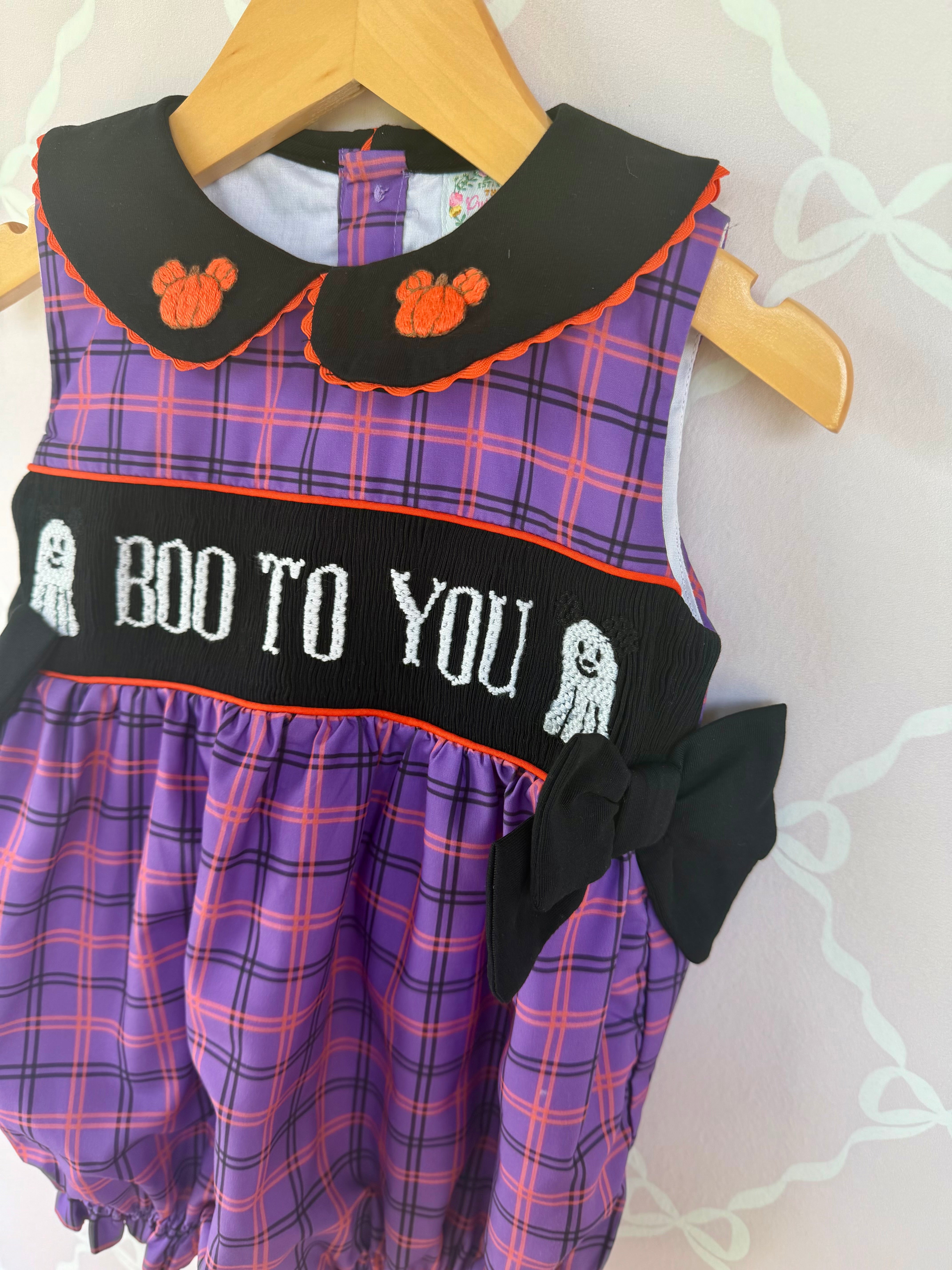 Boo To You Plaid Bubble