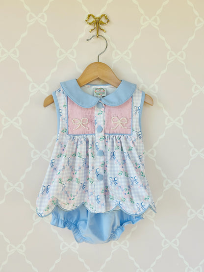 Spring Floral and Bows Bloomer Set