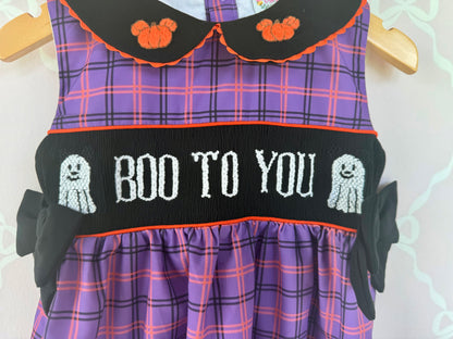 Boo To You Plaid Bubble