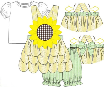 Sunflower Petal Bloomer Set