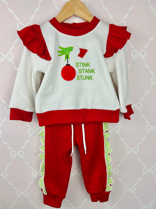 Grinch Girls Jogger Set