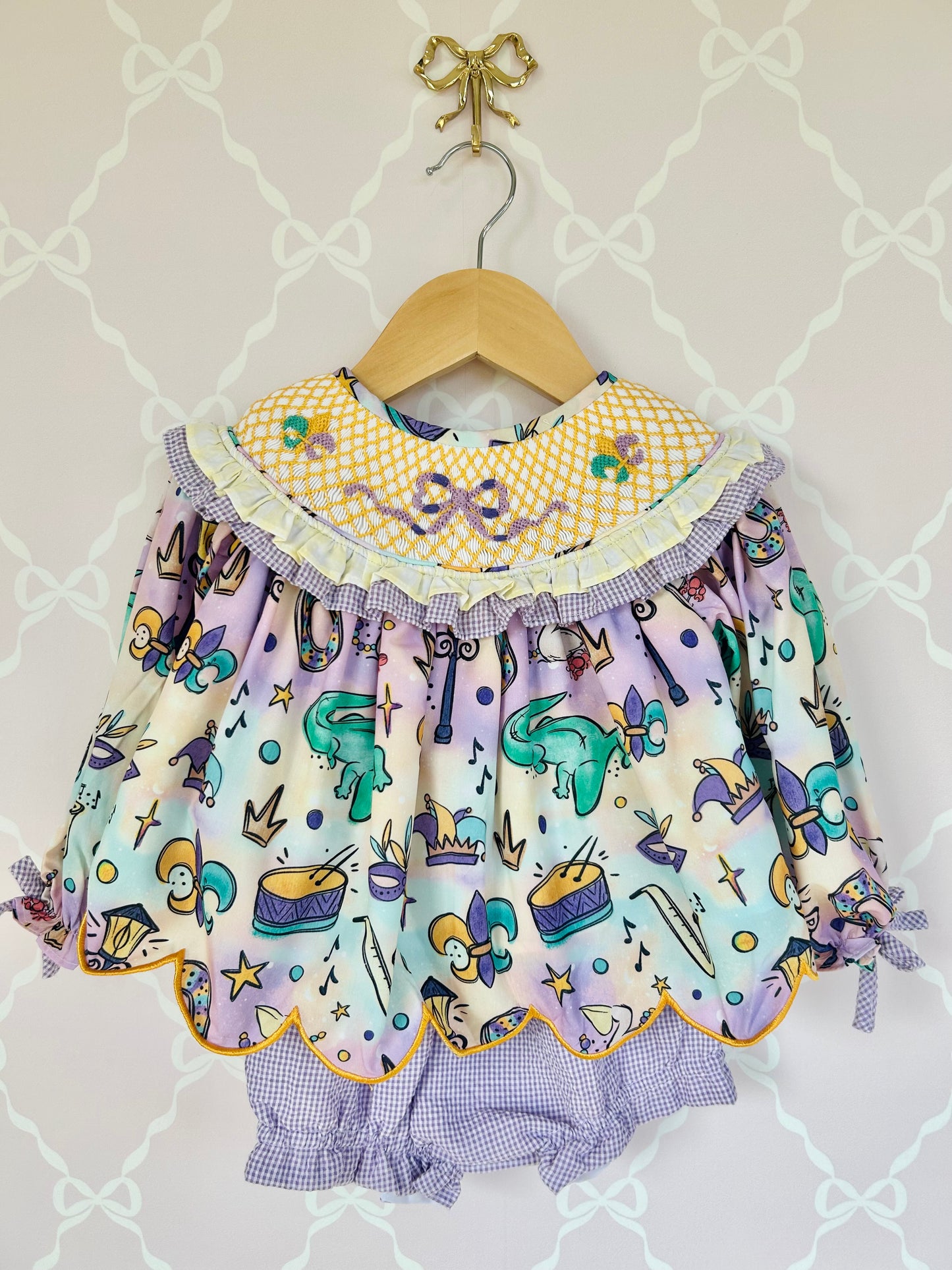 Mardi Gras Bloomer Set