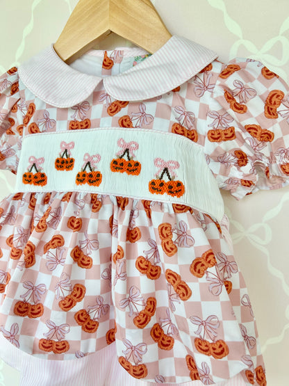 Pumpkin & Bows Bloomer Set