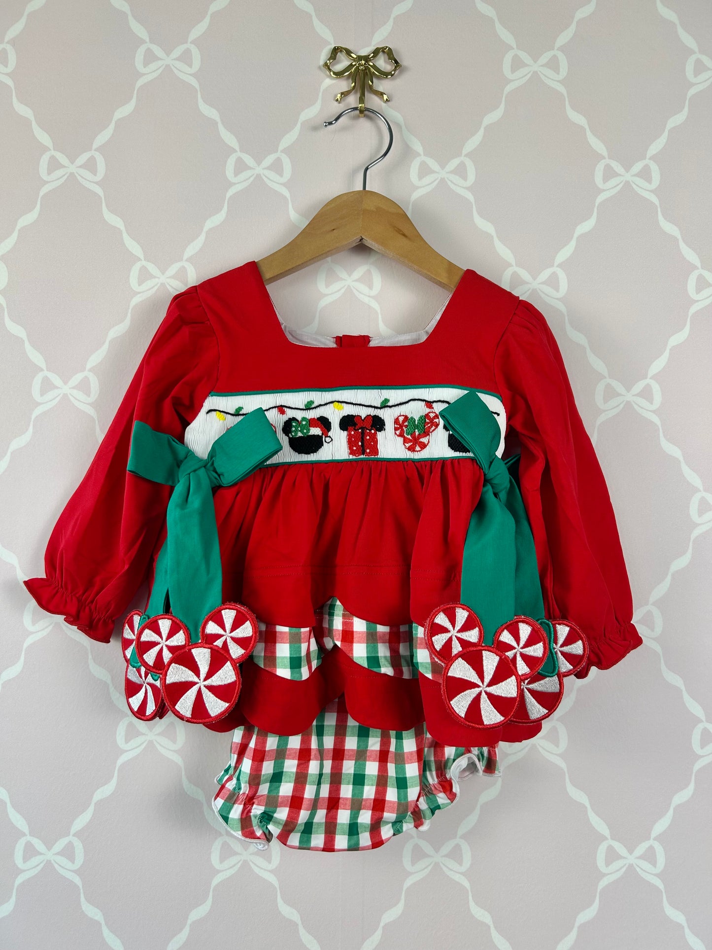 Mouse Peppermint Girls Bloomer Set