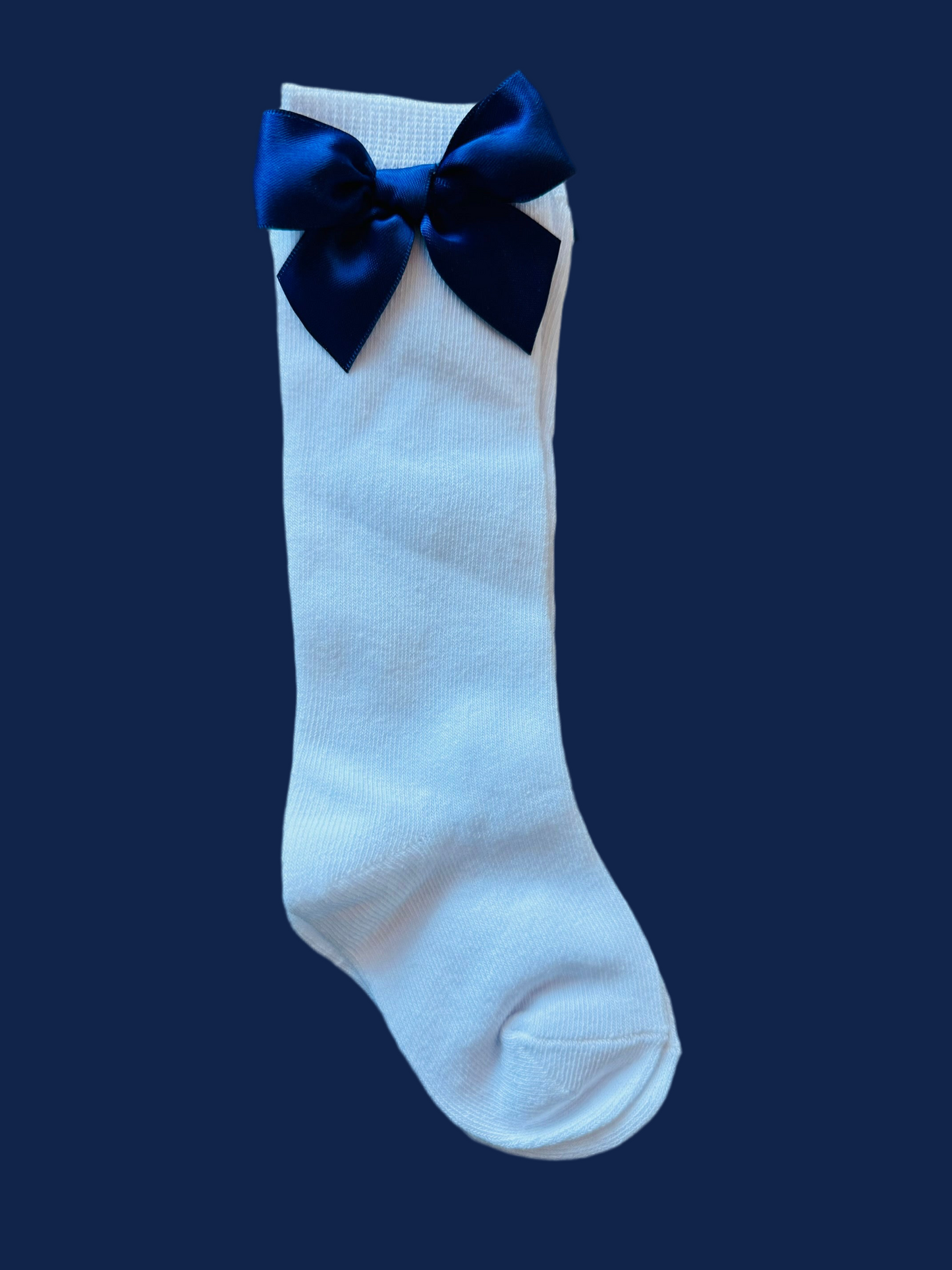 Navy Blue Bow Socks