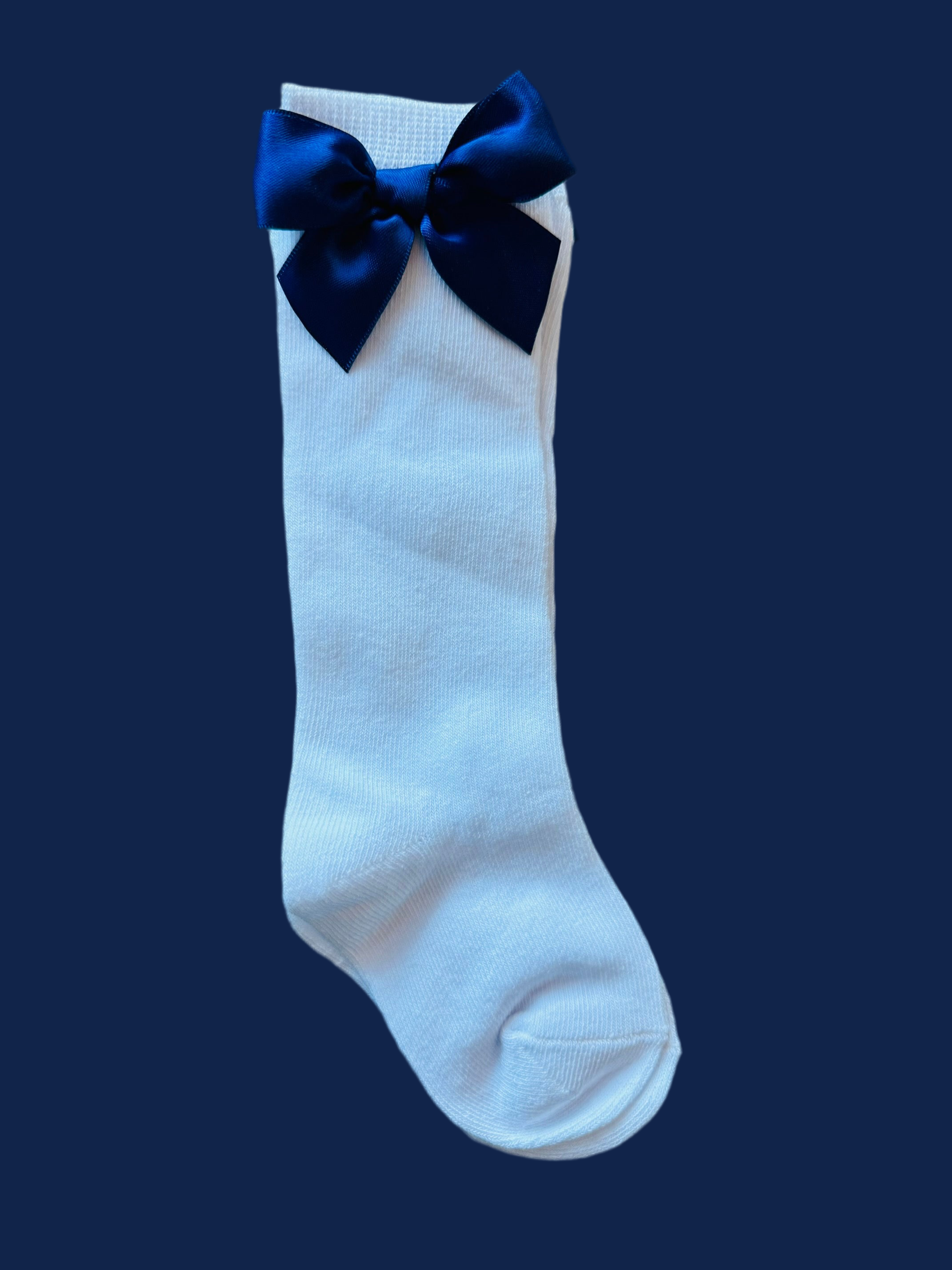 Navy Blue Bow Socks