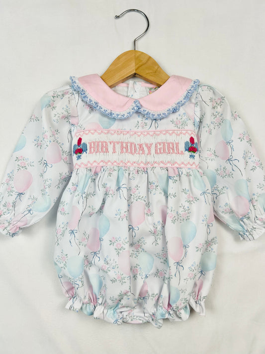 Birthday Girl Balloons Bubble