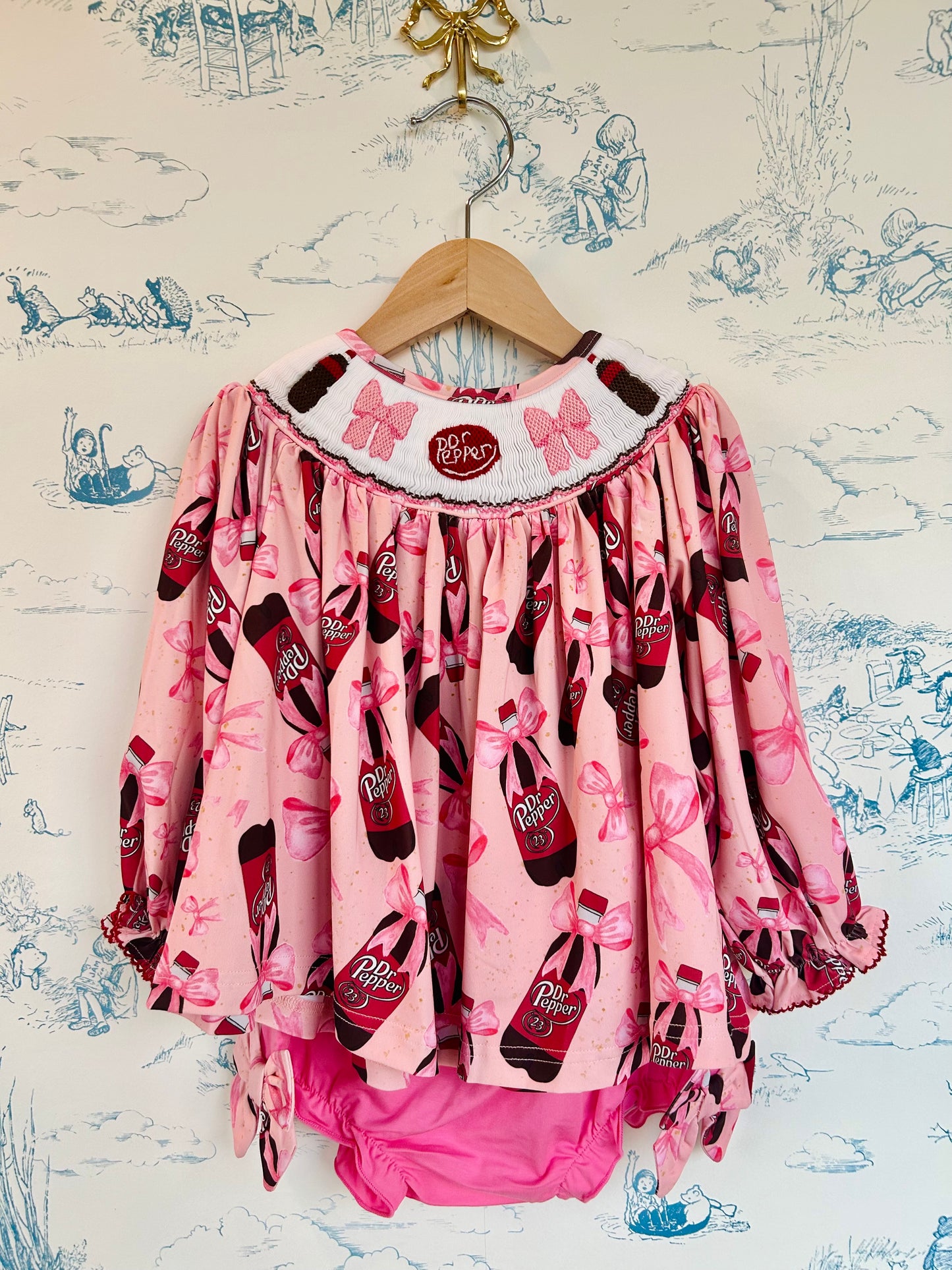 Dr. Pepper Long Sleeve Girls Bloomer Set