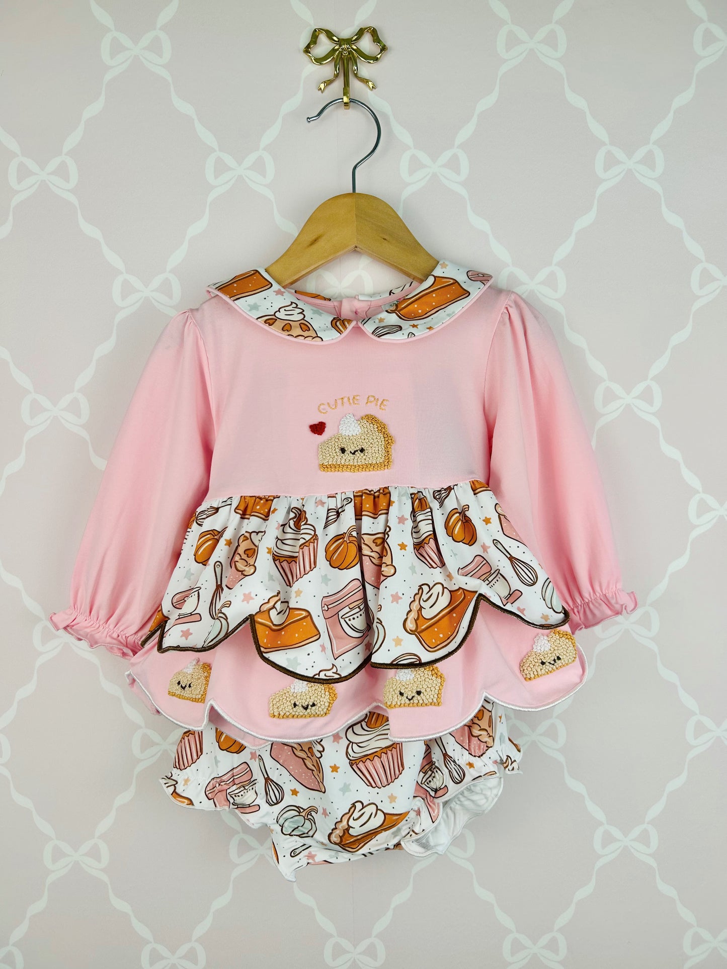 Cutie Pie Long Sleeve Bloomer Set