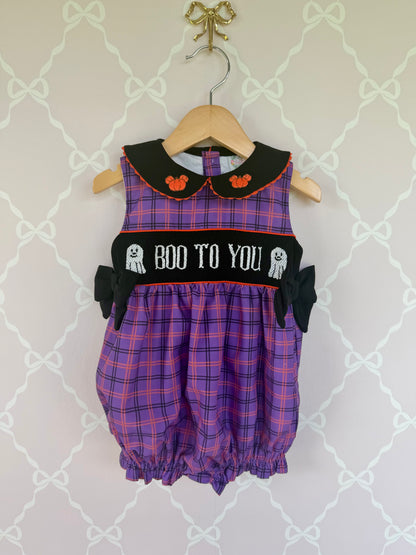 Boo To You Plaid Bubble