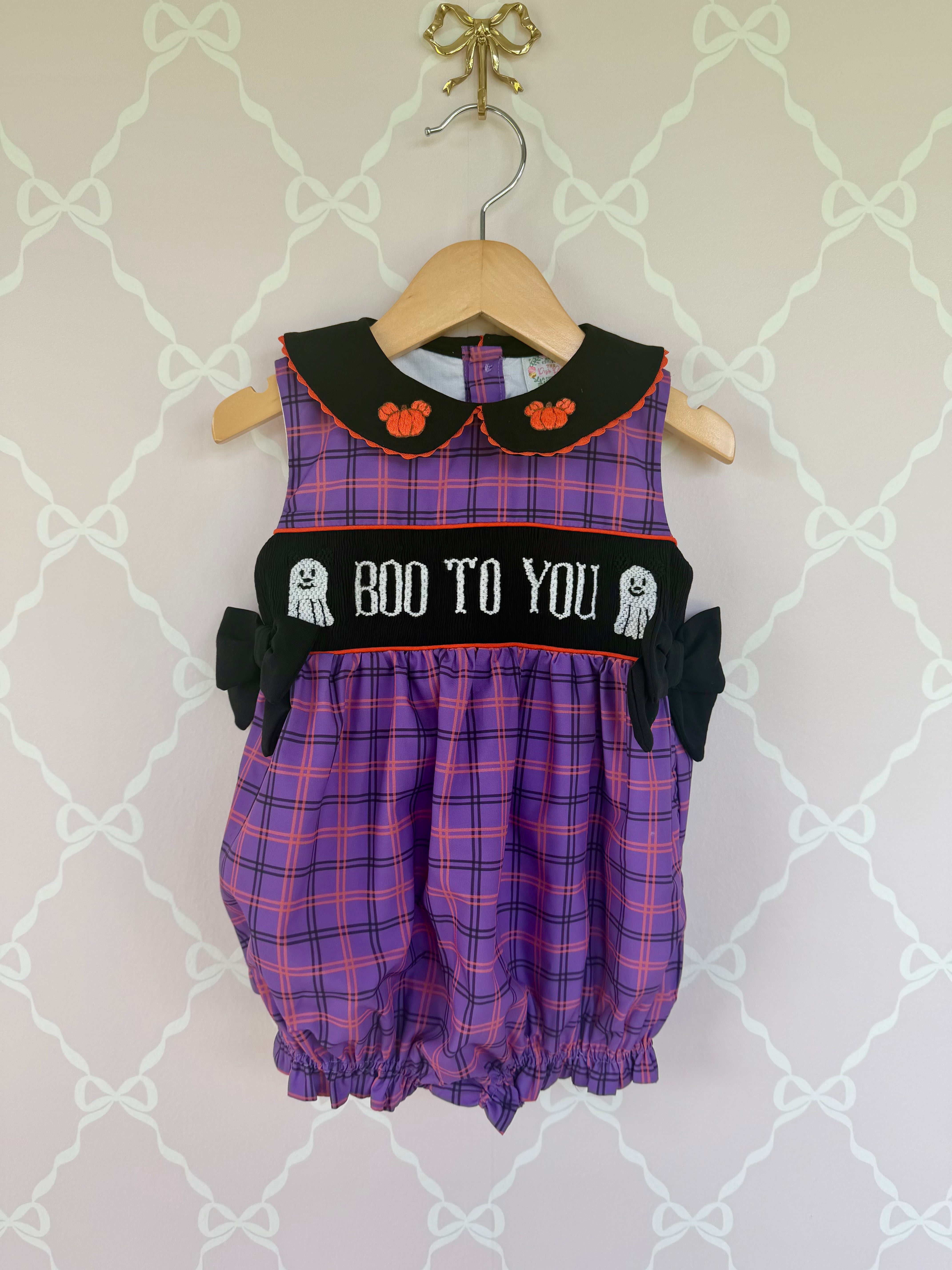 Boo To You Plaid Bubble
