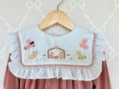 Pink Velvet Nativity Bloomer Set