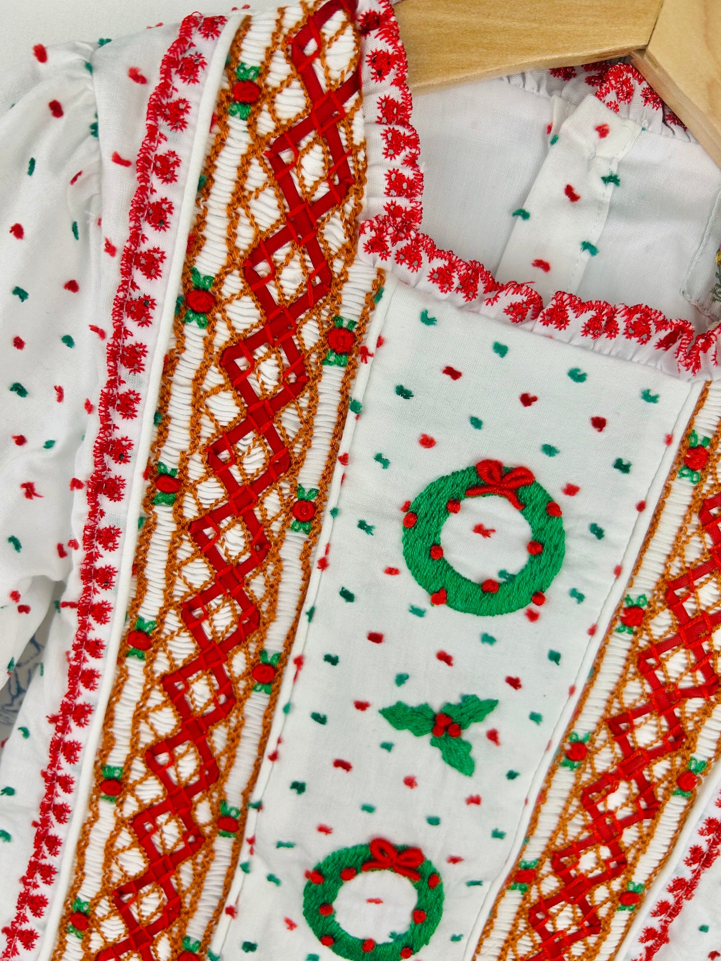 Wreath and Holly Bloomer Set