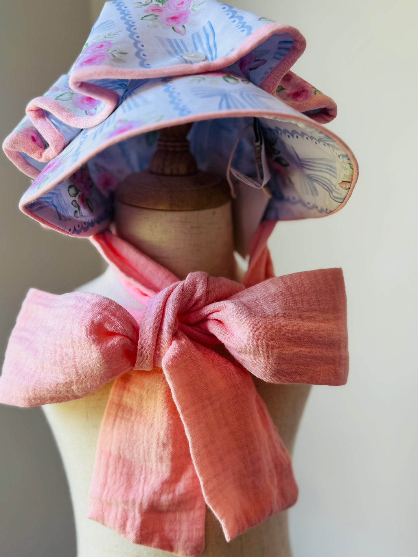 Pink Peony Bonnet