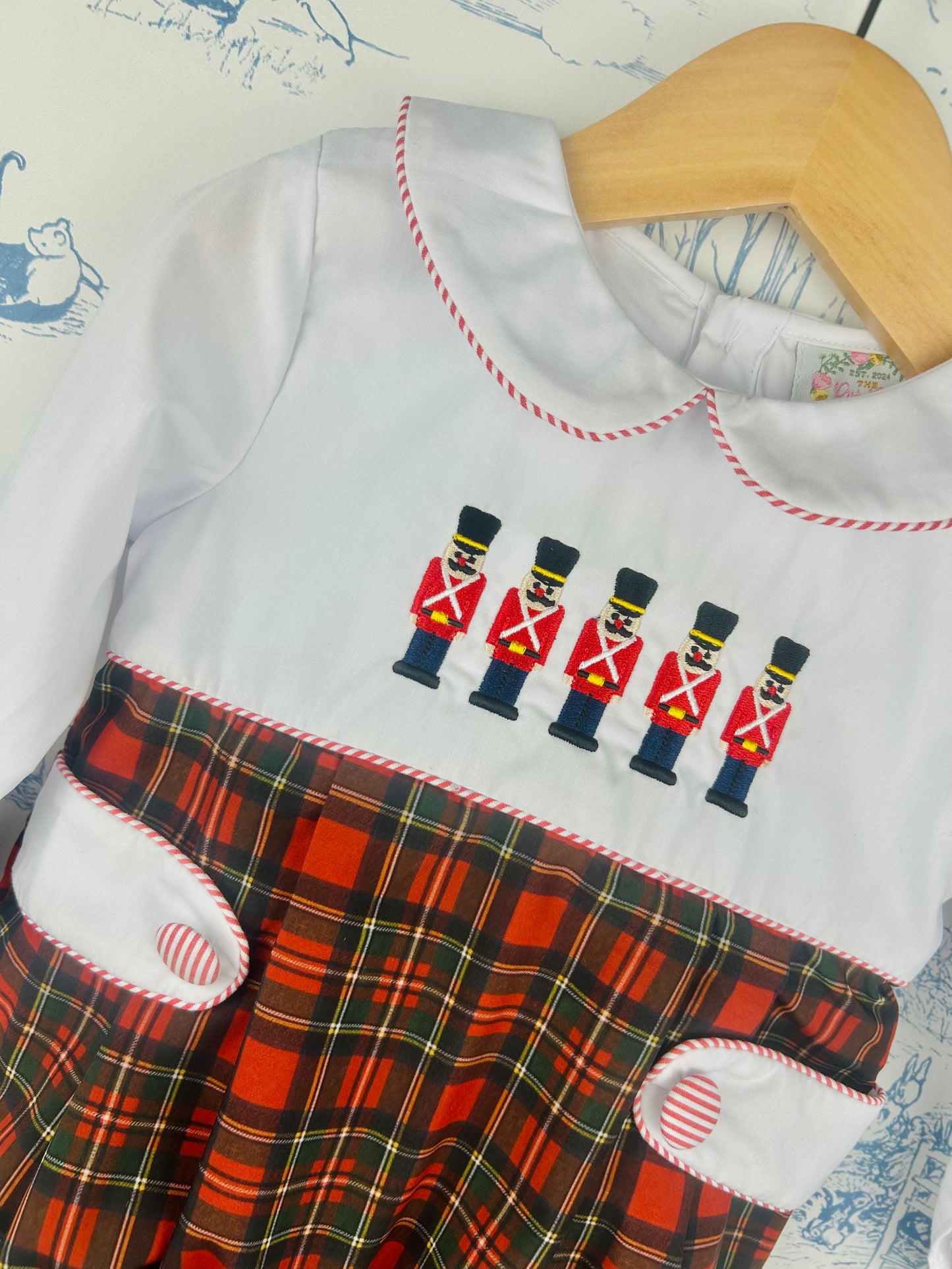 Christmas Plaid Toy Soldiers Bubble