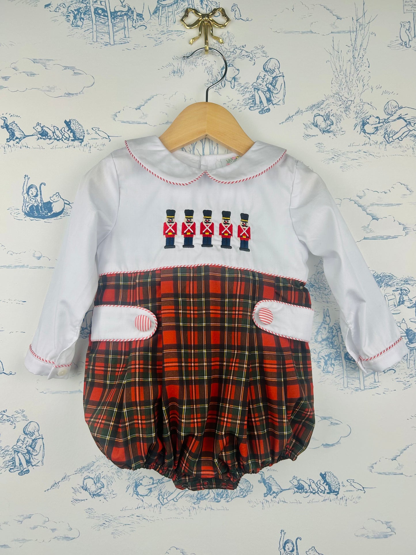 Christmas Plaid Toy Soldiers Bubble