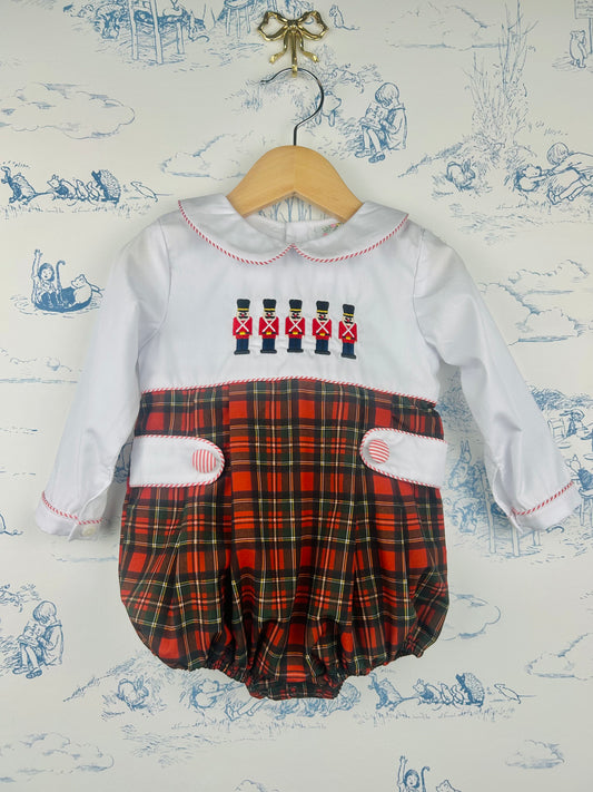 Christmas Plaid Toy Soldiers Bubble