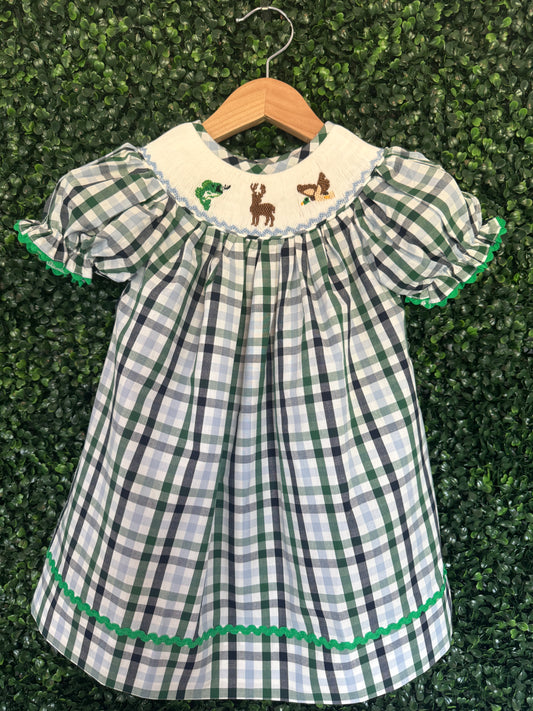 Daddy's Hunting Buddy Smocked Bishop Dress